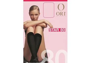 Sieviešu pusgarās zeķes ORI Star 80den nero