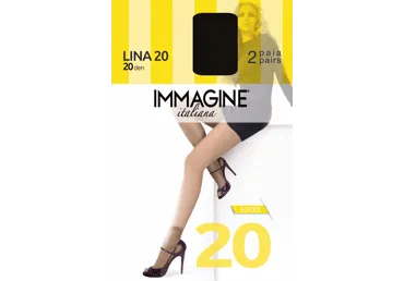 Sieviešu zeķes IMG LINA 20 NERO 2pāri