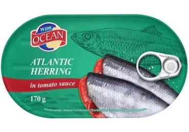 Siļķe tomātu mērcē WIDE OCEAN 170g