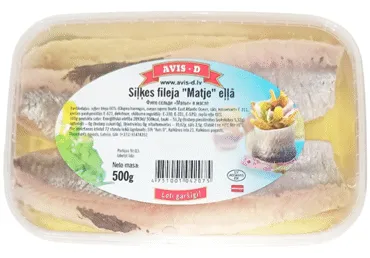 Siļķes fileja MATJE eļļā 500g