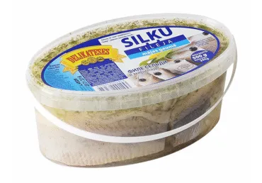 Siļķu fileja mājas gaumē DELIKATESES 500g