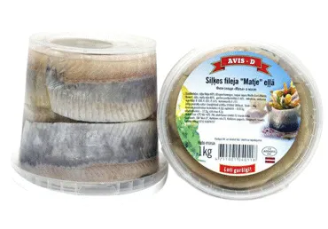 Siļķu fileja MATJE eļļā AVIS-D 1kg