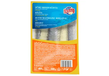 Siļķu fileja mazsālīta eļļā ar dūmu garšu WIDE OCEAN 400g