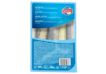 Siļķu fileja mazsālīta eļļā WIDE OCEAN 400g