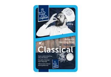 Siļķu fileja mazsālīta eļļā ZIGMAS 240g