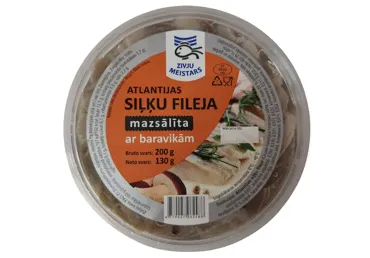 Siļķu filejas gabaliņi eļļā ar baravikām ZIVJU MEISTARS 200g