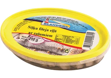 Siļķu filejas gabaliņi eļļā ar zaļumiem ELANDERS 210g