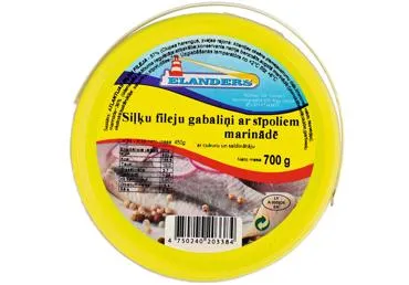 Siļķu filejas gabaliņi sīpolu marinādē ELANDERS 700g