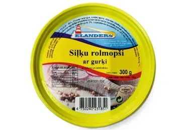 Siļķu rolmopši bez ādas ar gurķiem ELANDERS 300g