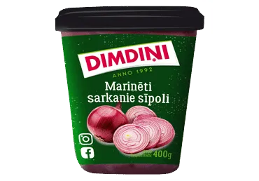 DIMDIŅI Marinēti sarkanie sīpoli , 400g