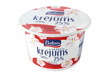 Skābais krējums BALTAIS 25% 500g