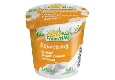 Sk.krējums FARM MILK 18% 400g