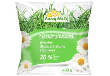 Skābais krējums FARM MILK 20% 400g