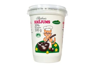 Skābais krējums LAZDONA 20% 500g