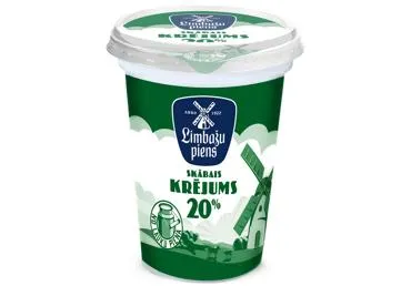 Skābais krējums LIMBAŽU PIENS 20% 430g