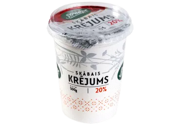 Skābais krējums STRAUPE 20% 500g