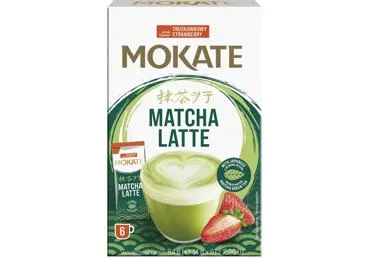 Šķīstošais dzēriens MOKATE Matcha zemeņu 6x14g