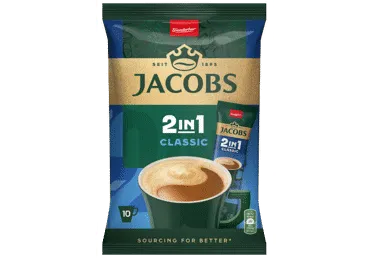 Šķīstošās kafijas dzēriens 2in1 JACOBS 10x12,4g