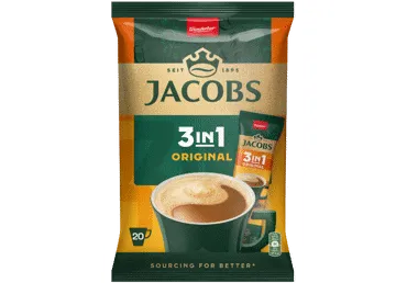 Šķīstošās kafijas dzēriens 3in1 JACOBS 20x12,6g