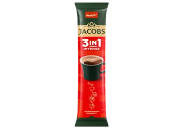 Šķīstošās kafijas dzēriens 3in1 JACOBS Intense 11,1g