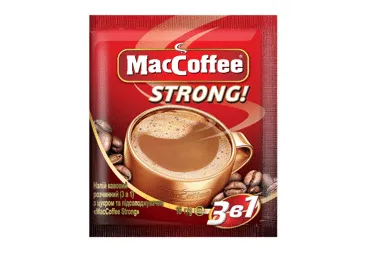 Šķīstošās kafijas dzēriens 3in1 MACCOFFEE Strong 16g