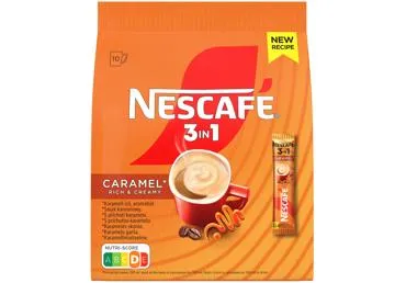 Šķīstošās kafijas dzēriens 3in1 NESCAFE Caramel 10x16g
