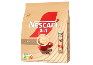 Šķīstošās kafijas dzēriens 3in1 NESCAFE Creamy Latte 10x15g