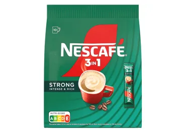 Šķīstošās kafijas dzēriens 3in1 NESCAFE Strong 10x16g