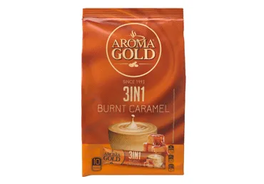 Šķīstošās kafijas dzēriens AROMA GOLD karamele 3in1 10x17g