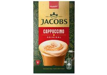 Šķīstošās kafijas dzēriens Cappucino JACOBS 8x11,6g