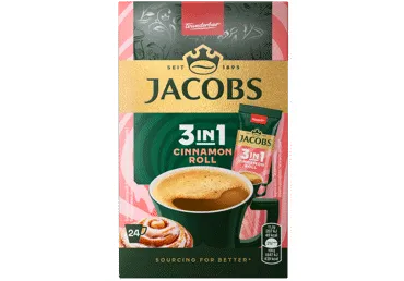 Šķīstošās kafijas dzēriens JACOBS 3in1 Cinamon 24x11,2g