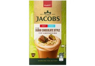 Šķīstošās kafijas dzēriens JACOBS Dubai Chocolate Style 8x12g