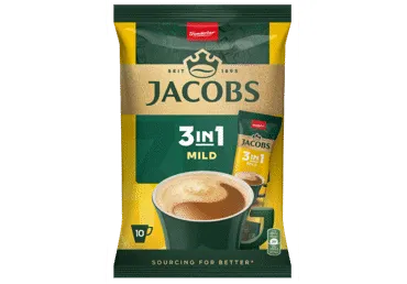 Šķīstošās kafijas dzēriens JACOBS Mild 10x11,1g