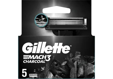 Skūš.kas.GILLETTE MACH 3 Charcoal 5gab.