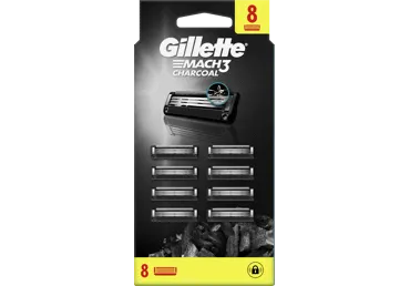 Skūš.kas.GILLETTE Mach 3 Charcoal 8gab.