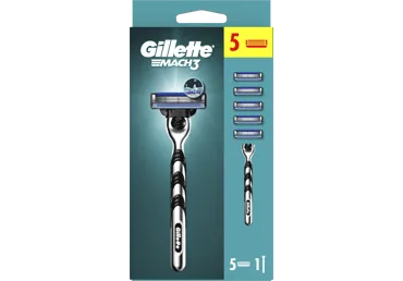 Skuveklis GILLETTE MACH 3 Razor + 5 asm.