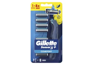 Skuveklis GILLETTE Sensor 3+ Comfort +8kasetes