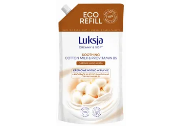 Šķidrās ziepes LUKSJA Creamy Cotton rezerve 900ml