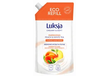 Šķidrās ziepes LUKSJA Peach&White tea rezerve 400ml