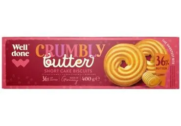 Smilšu cepumi ar sviestu WELL DONE 400g