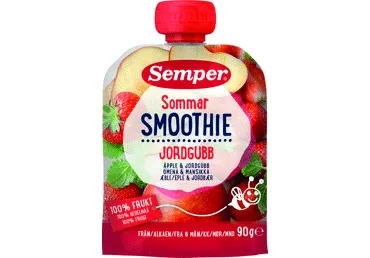 Smūtijs SEMPER ābolu zemeņu 6+ 90g