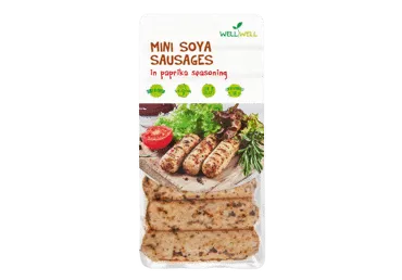 Sojas Mini cīsiņi ar papriku WELL WELL 180g