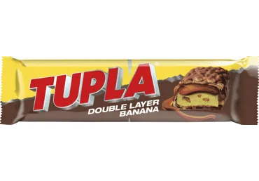 Piena šokolāde TUPLA Double Layer, ar banānu garšu, 48g