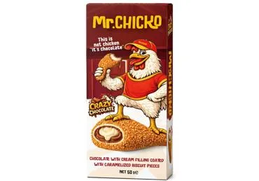 Šokolāde ar biskvīta krēma pildījumu Mr.Chicko 50g