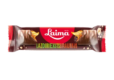 Šokolādes batoniņš LAIMA ar lazdu riekstiem un karameli 50g