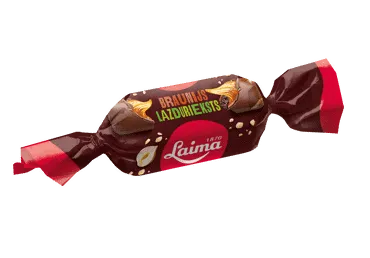 Šokolādes konfektes braunijs karamele lazdu rieksti LAIMA sver.
