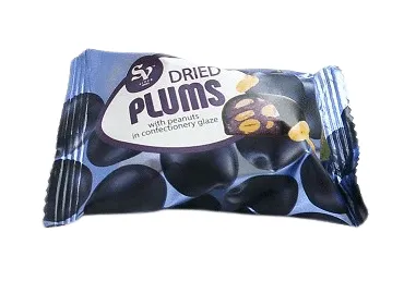 Šokolādes konfektes Plūmes ar zemesriekstiem sver.