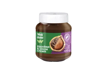 Šokolādes krēms ar lazdu riekstiem WELL DONE 400g