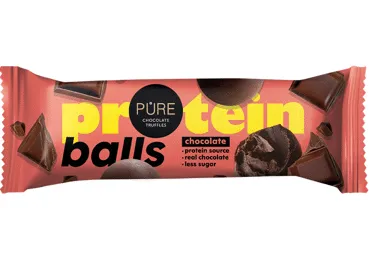 Šokolādes trifeles PURE CHOCOLATE ar proteīna šokolādes krēmu 40g