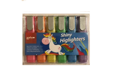 Spīdīgi marķieri GRAFIA PLUS 6 krāsas